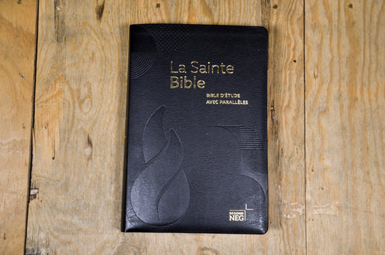 Bible d´étude NEG avec parallèles Noire souple Tranche dorée avec onglets