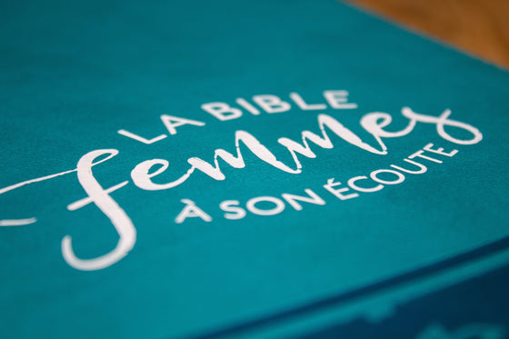 Bible Segond 1910 Femmes à son écoute Turquoise souple avec relief fleurs