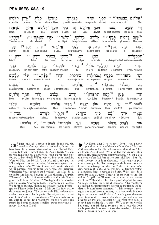 Ancien Testament Interlinéaire hébreu-français