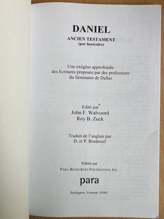 Commentaire biblique du chercheur, Daniel & Apocalypse