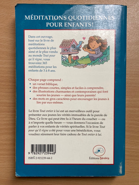 Tout entier à lui, méditations quotidiennes pour enfants !