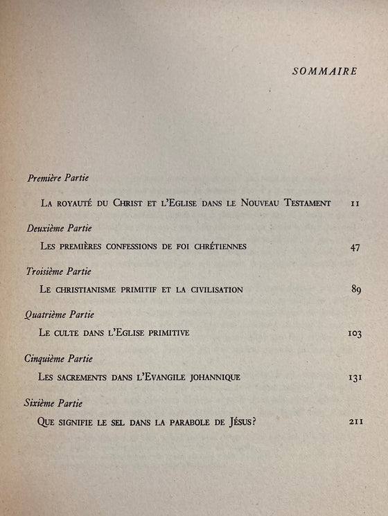 La foi et le culte de l’église primitive