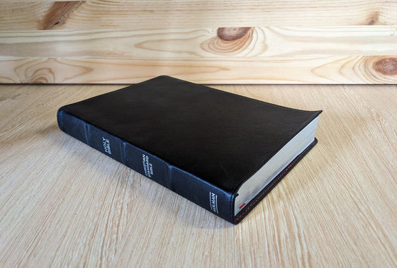 Holy Bible - CSB - cuir noir, relié, tranche argentée