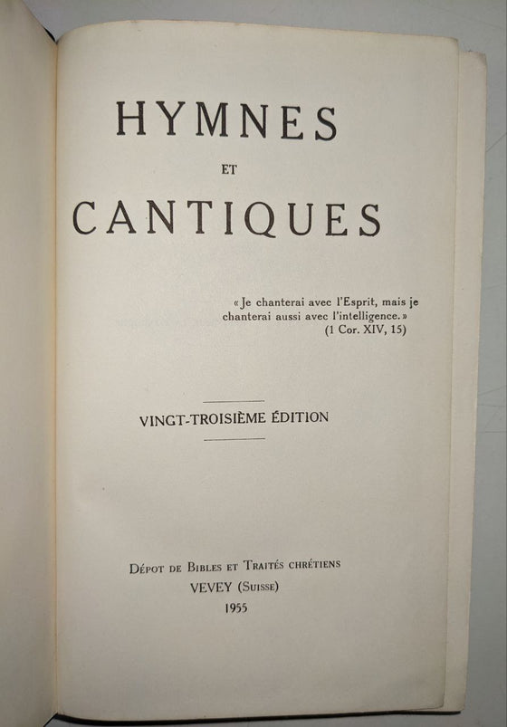 Hymnes et Cantiques (23e édition - 1955)