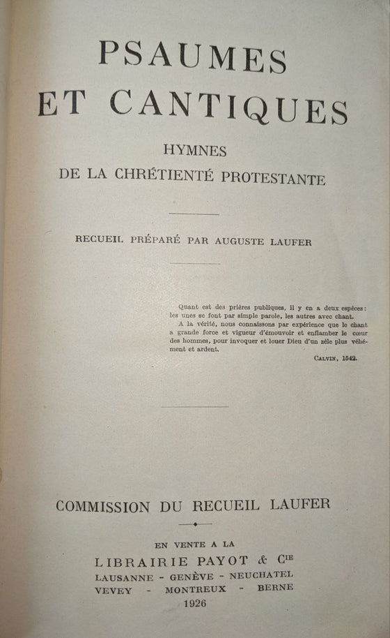 Psaumes et cantiques (1926)