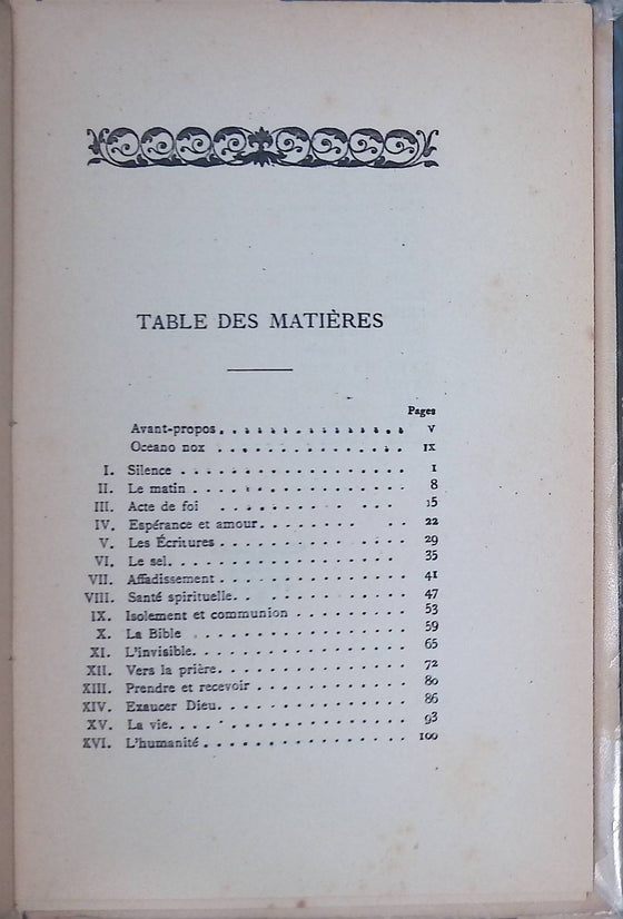 Silence et prière [Monod]