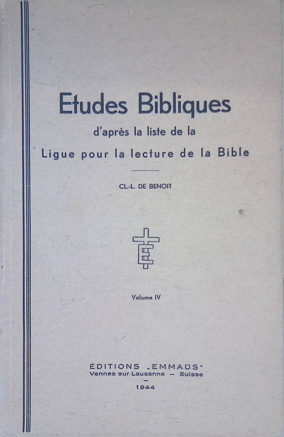 Etudes bibliques [Volume V]