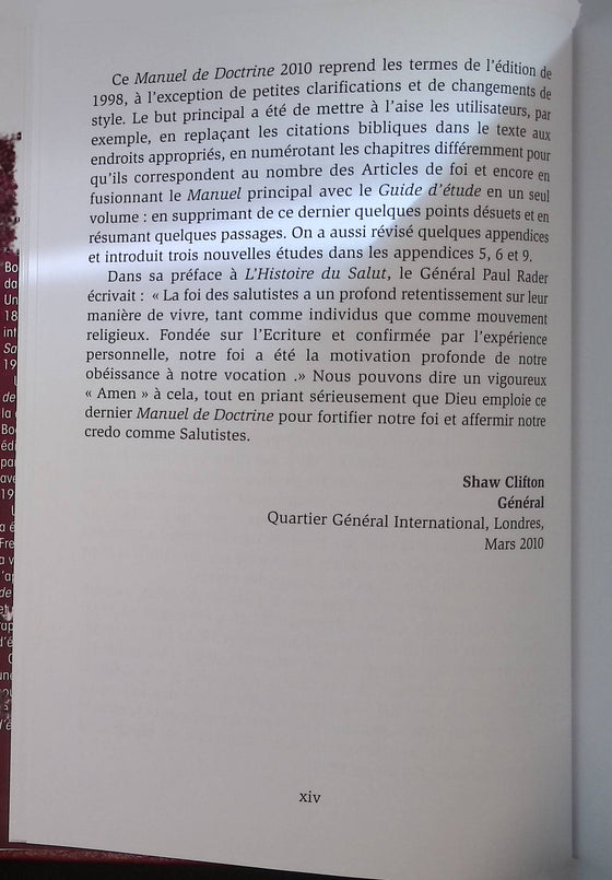 Manuel de doctrine de l'armée du salut