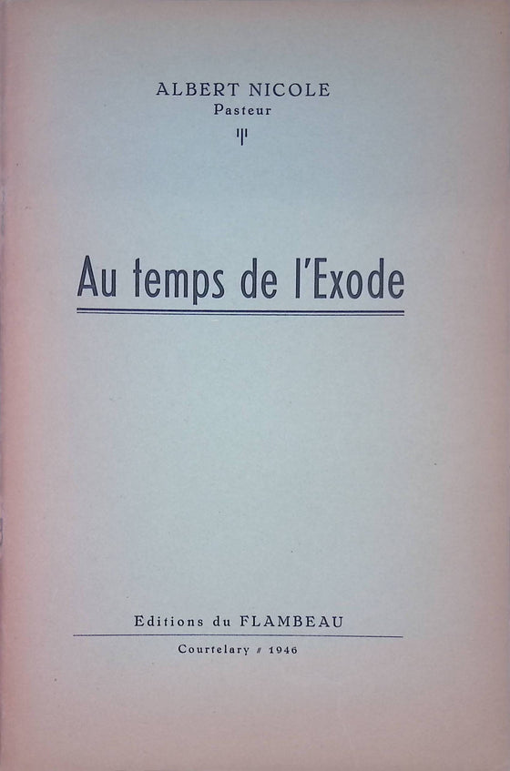 Au temps de l'Exode