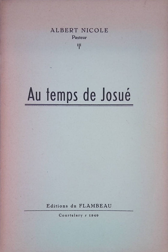 Au temps de Josué