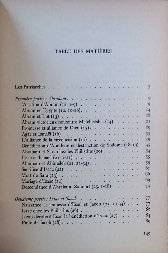 Le livre de la genèse chap. 12 à 50 [MICHAELI]
