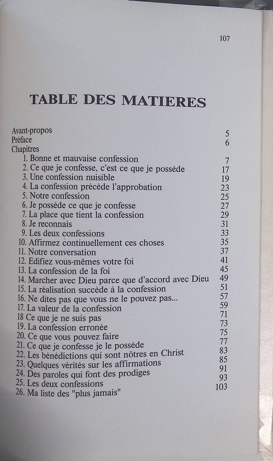 Puissance de la confession de la Parole de Dieu