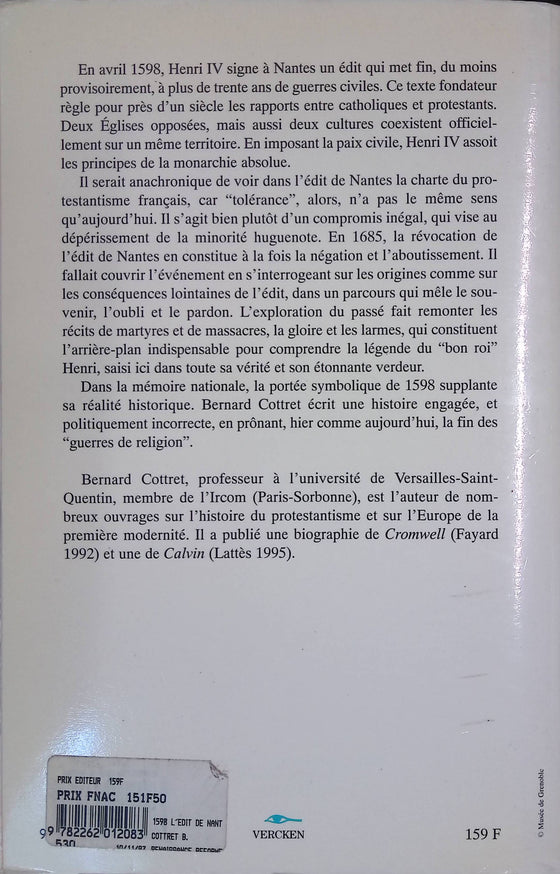 1598 : L'Edit de Nantes [Cottret]