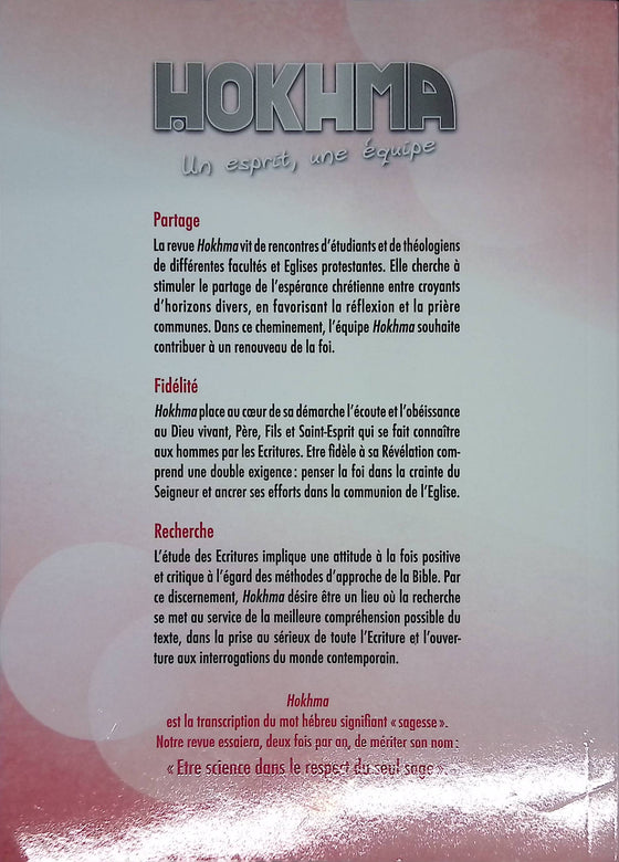 Hokhma n°125