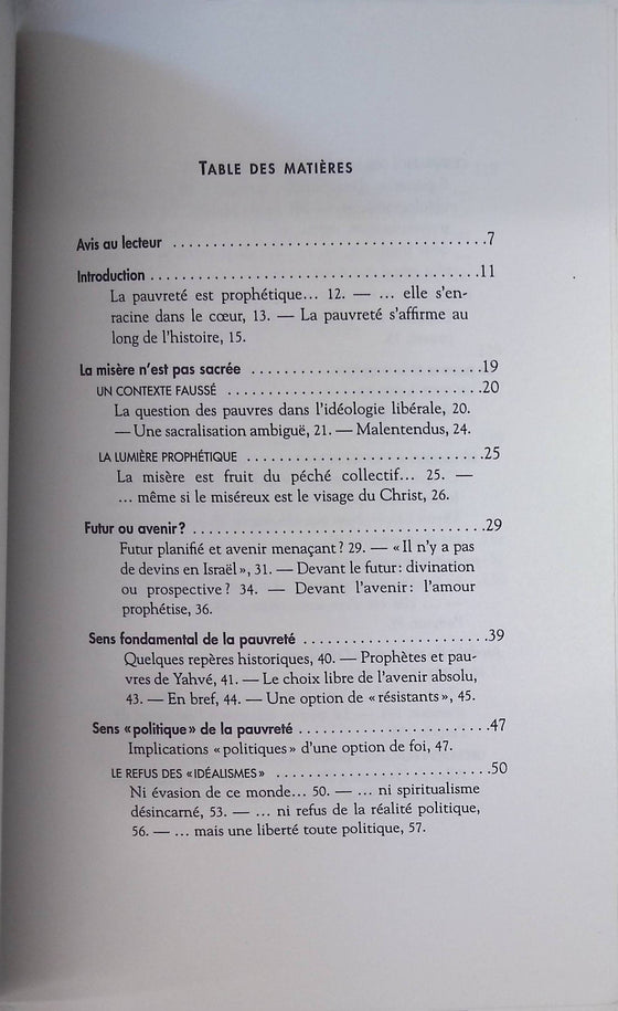 Le pauvre et le prophète