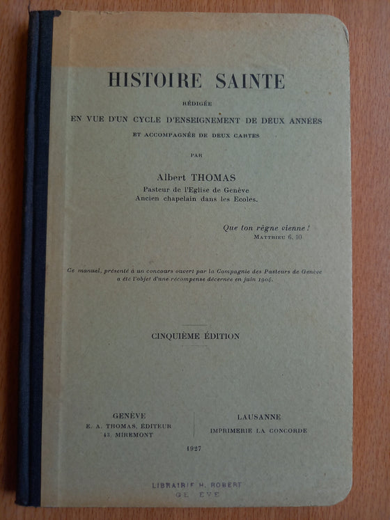 Histoire sainte