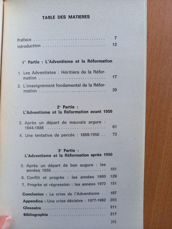 Adventisme et justification, Une crise décisive