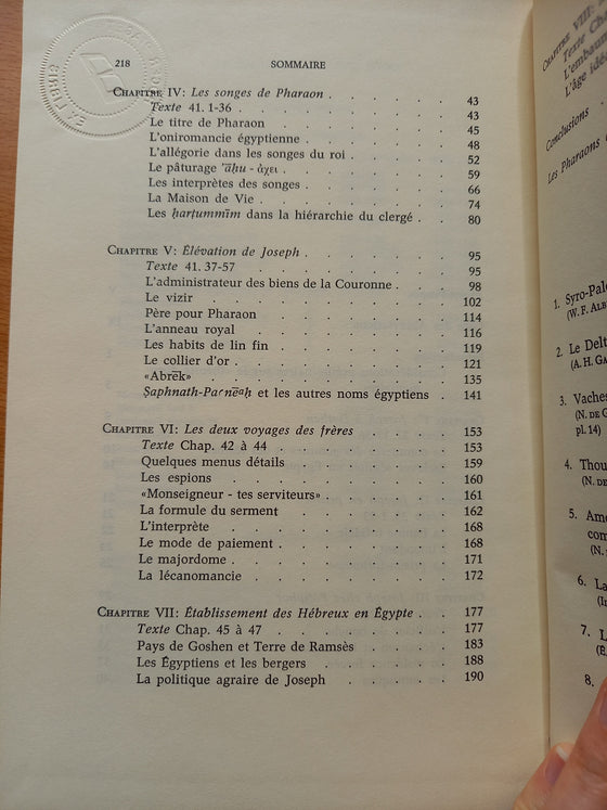 Joseph en Égypte (théologie inconnue)