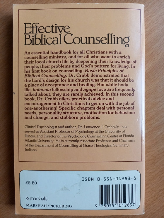 Effective Biblical Counselling - How to become a capable counsellor