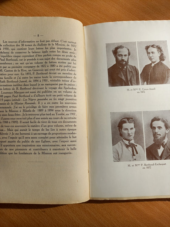 Ernest Creux et Paul Berthoud - Les fondateurs de la Mission Suisse dans l'Afrique du Sud