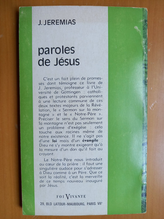 Paroles de Jésus - Le sermon sur la montagne - Le Notre Père