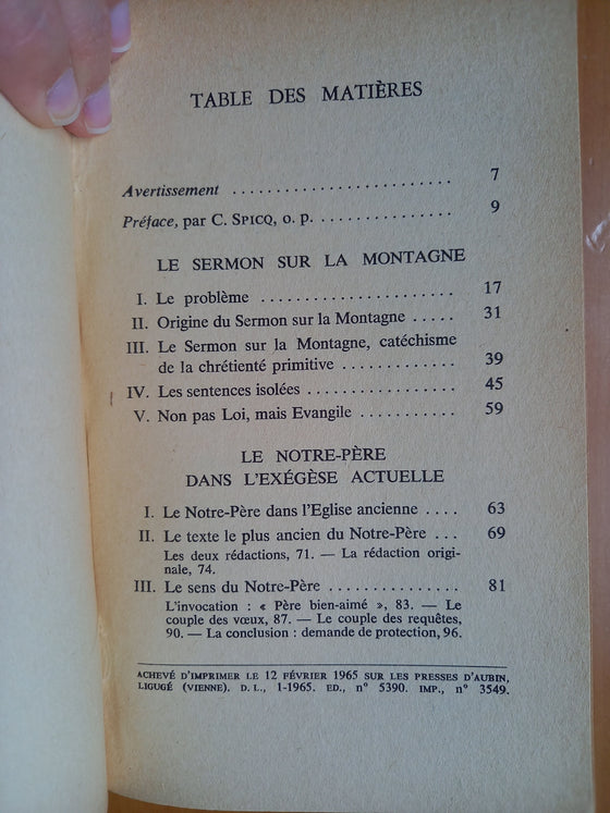 Paroles de Jésus - Le sermon sur la montagne - Le Notre Père