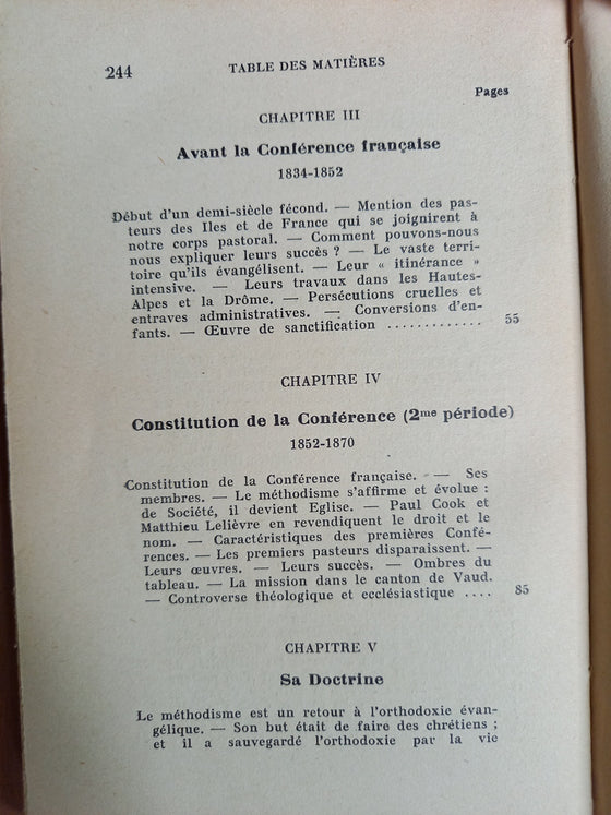 Le méthodisme en France - Pour servir à l'Histoire religieuse d'hier et d'avant-hier