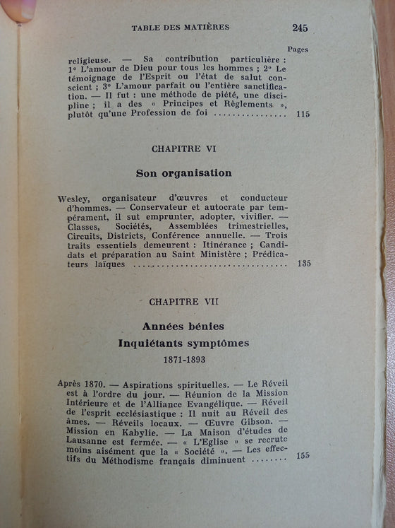 Le méthodisme en France - Pour servir à l'Histoire religieuse d'hier et d'avant-hier