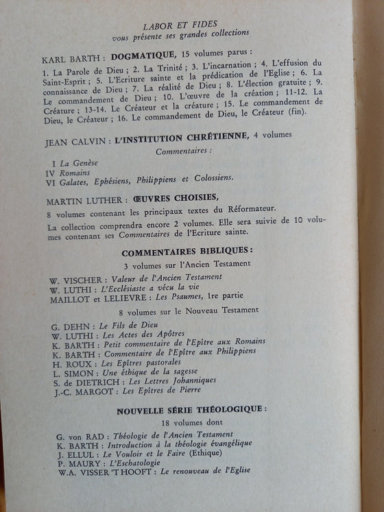 Sur la Terre... La mission de Dieu et de Son Eglise (théologie inconnue, livre rare!)