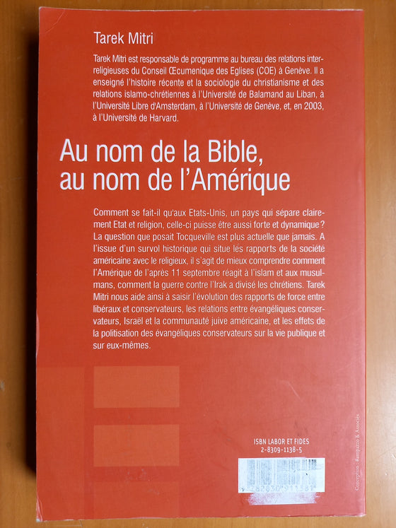 au nom de la Bible, au nom de l'Amérique (théologie inconnue)