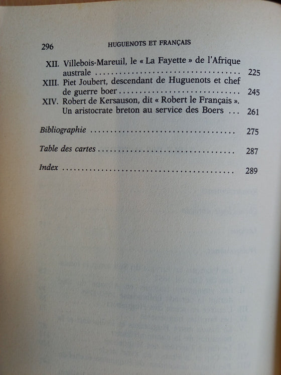 Huguenots et Français ils ont fait l'Afrique du Sud