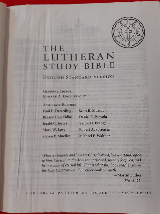 The Lutheran Study Bible (ESV)