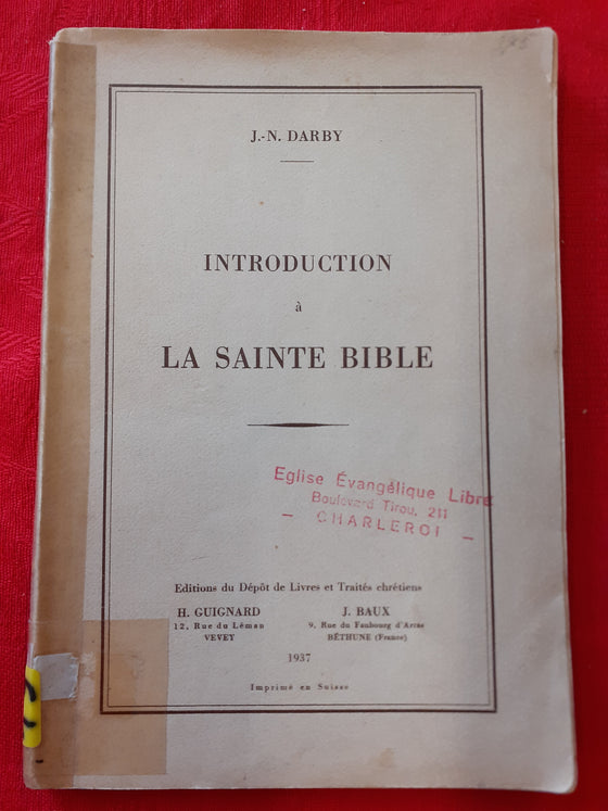 Introduction à la Sainte Bible