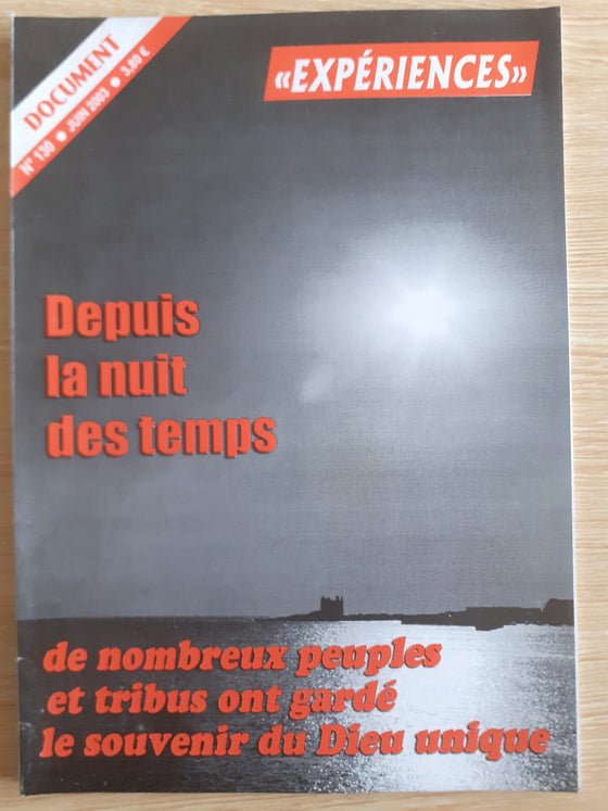 Document Expériences n.130 Depuis la nuit des temps