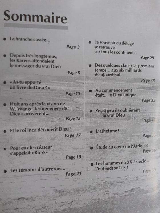 Document Expériences n.130 Depuis la nuit des temps