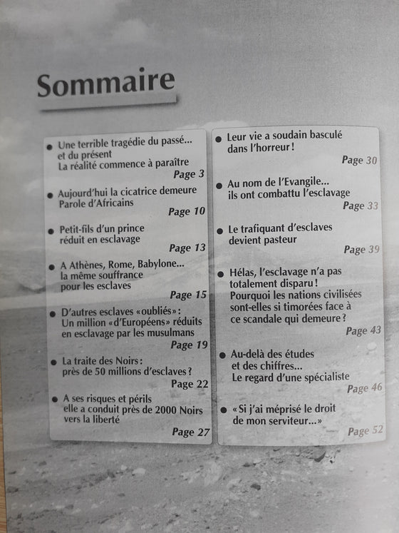 Document Expériences n.148 L'esclavage... Beaucoup de fait ont été dissimulés !