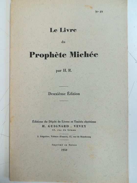 Le livre du prophète Michée