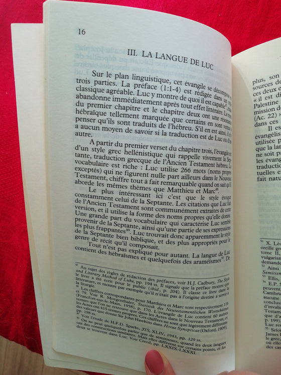 L'Evangile selon Luc - Commentaire Sator (pages décolées)