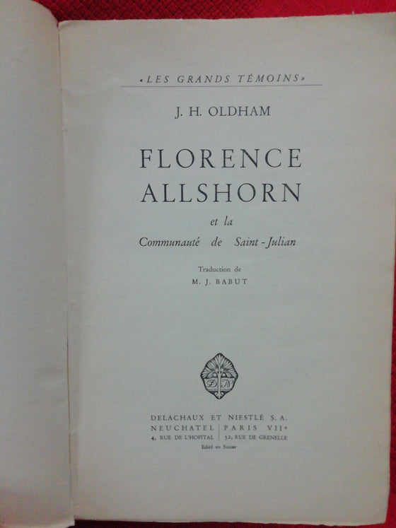 Florence Allshorn - La victoire de l'amour (catholique)