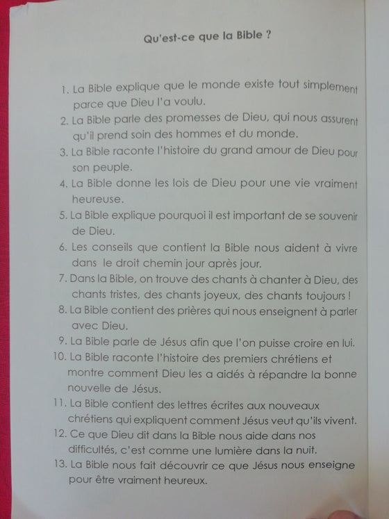 Premier regard - La Bible