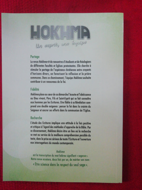Hokhma n°108