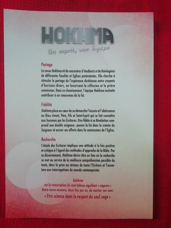 Hokhma n°113