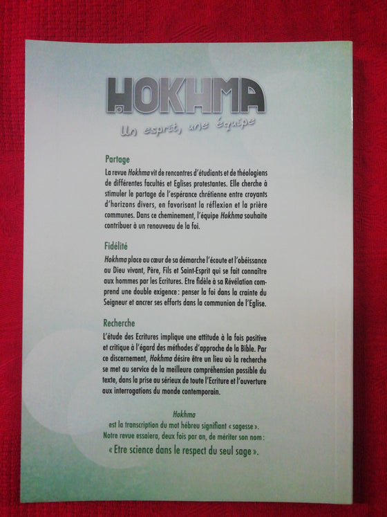 Hokhma n°114