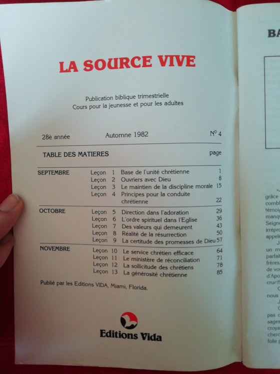 La Source Vive (1982/4)