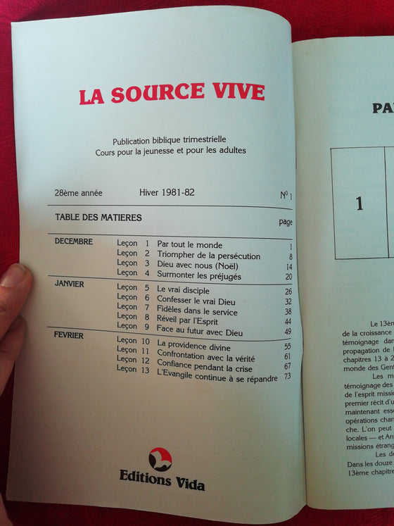 La Source Vive (1982/1)