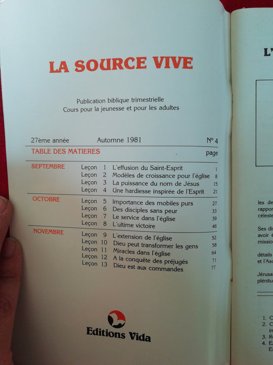La Source Vive (1981/4)
