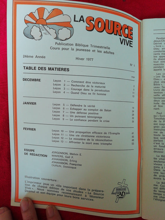 La Source Vive (1977/1)