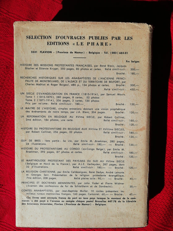 Recherches Historiques sur les Anabaptistes