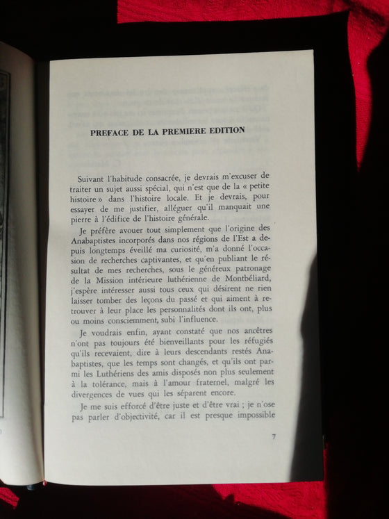 Recherches Historiques sur les Anabaptistes