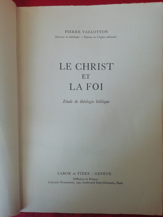Le Christ et la Foi